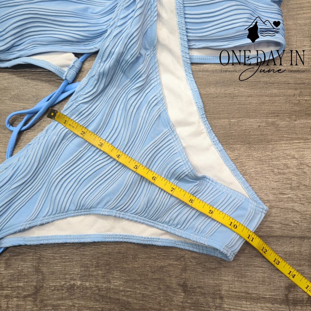 Zaful Tie Back Bandeau Bikini Swimsuit Size XL - Picture 3 of 4